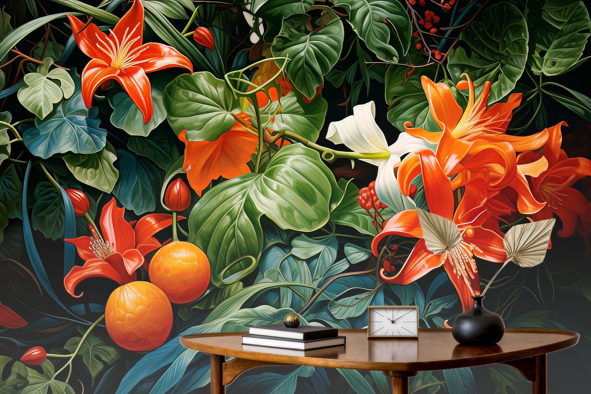 Tropical Rainforest Palm Tree Tropical Wallpaper – peel and stick wallpaper mural, Golden Era Walls