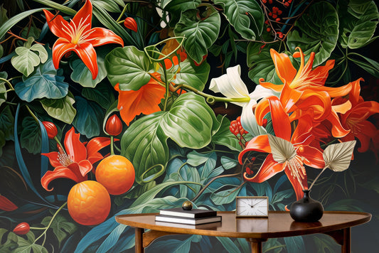 Tropical Rainforest Palm Tree Tropical Wallpaper – peel and stick wallpaper mural, Golden Era Walls
