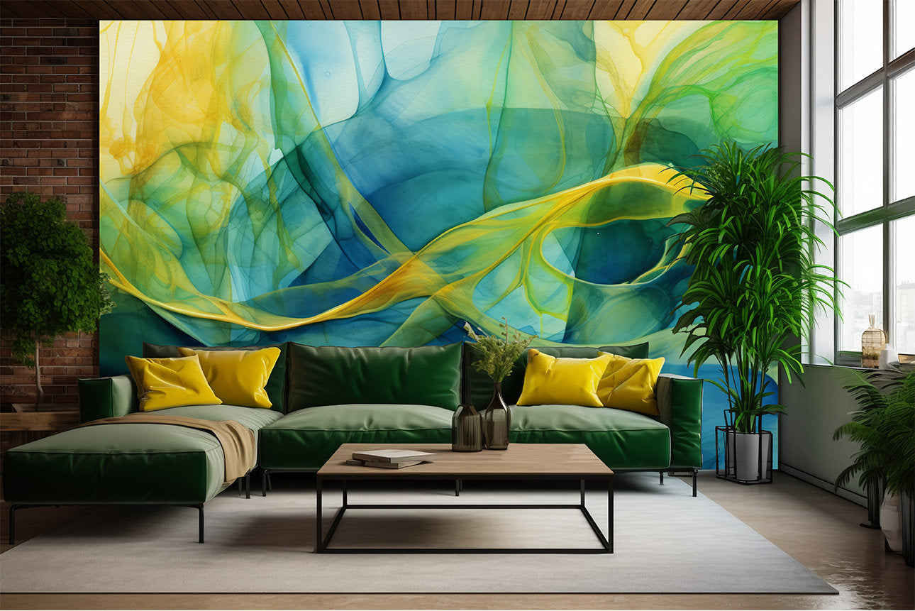 Abstract Alcohol Ink Pattern Marble Wallpaper – texture detail, Golden Era Walls
