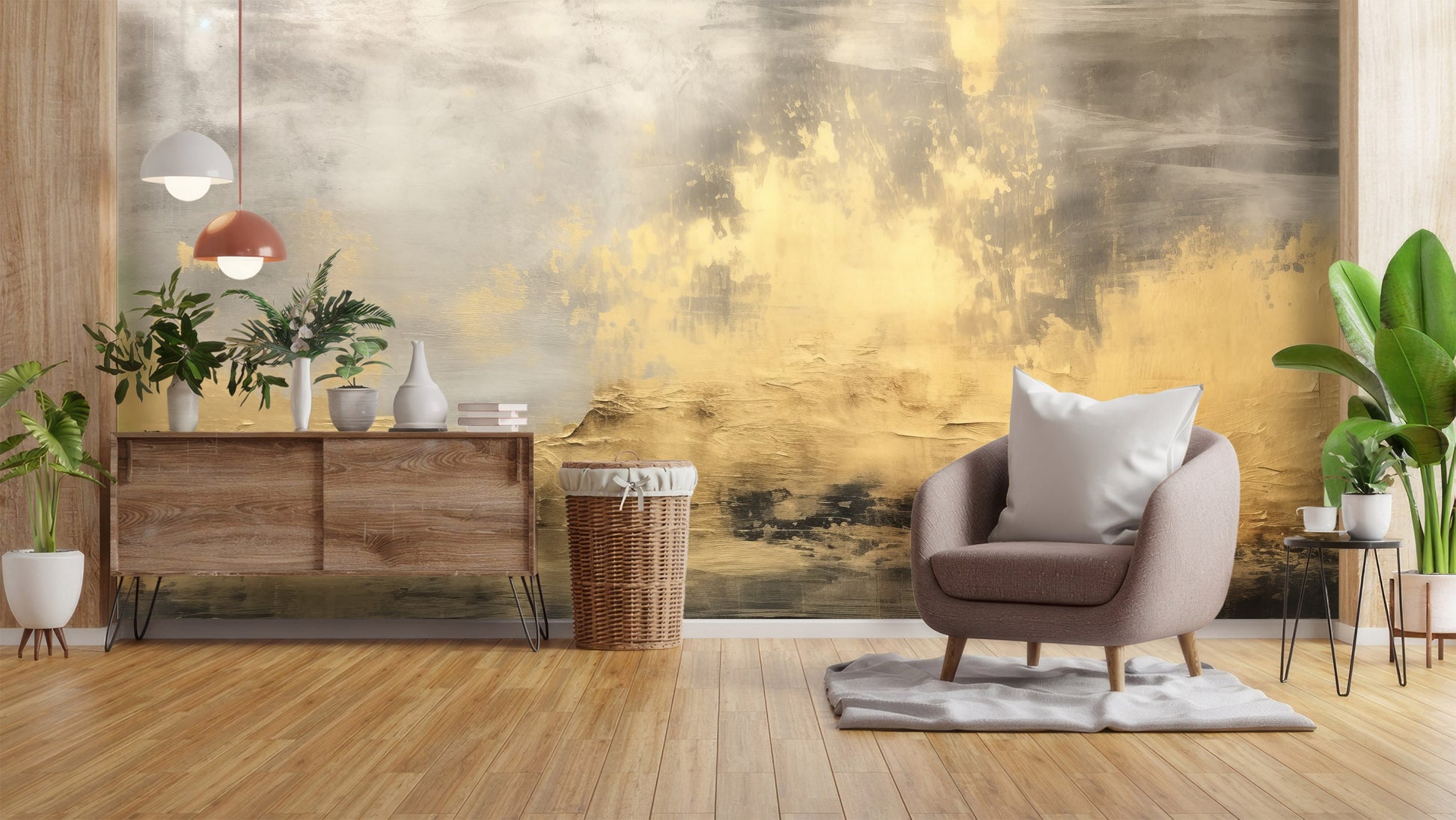 Luxury Gold Marble Print Marble Wallpaper – scale reference, Golden Era Walls