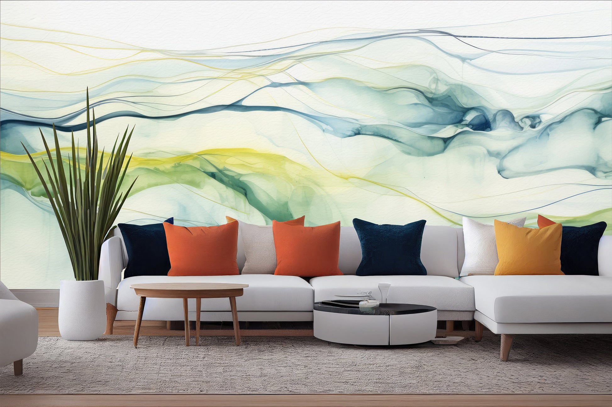 Abstract Alcohol Ink Artwork Marble Wallpaper – alternate view, Golden Era Walls