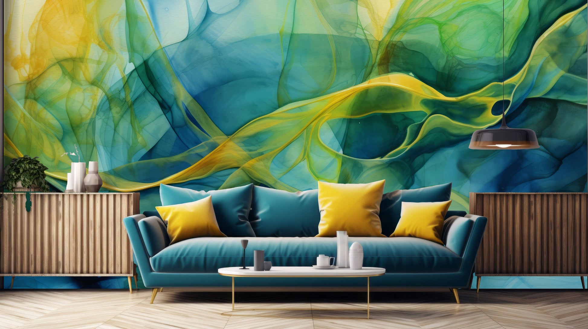 Abstract Alcohol Ink Pattern Marble Wallpaper – peel and stick wallpaper mural, Golden Era Walls