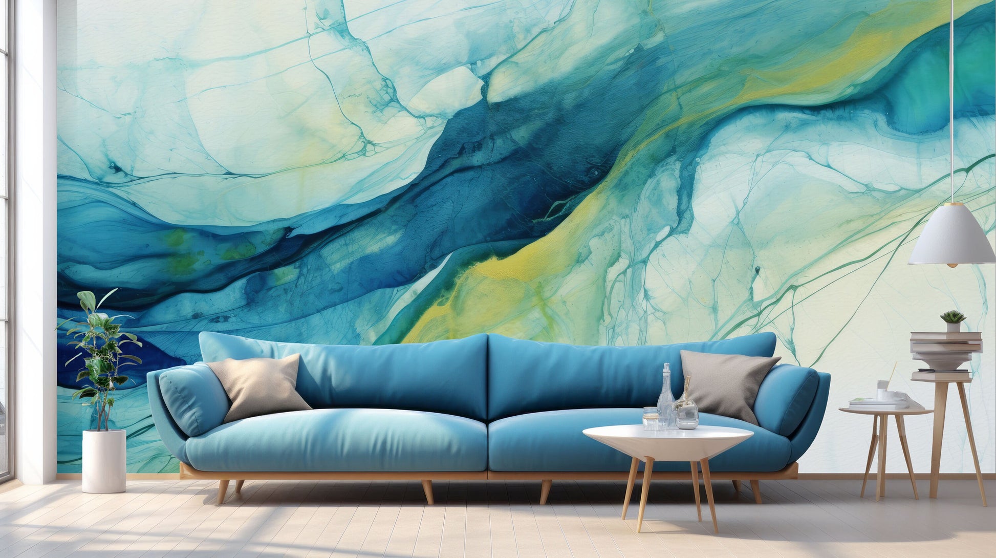 Fluid Art Alcohol Ink Marble Wallpaper – scale reference, Golden Era Walls