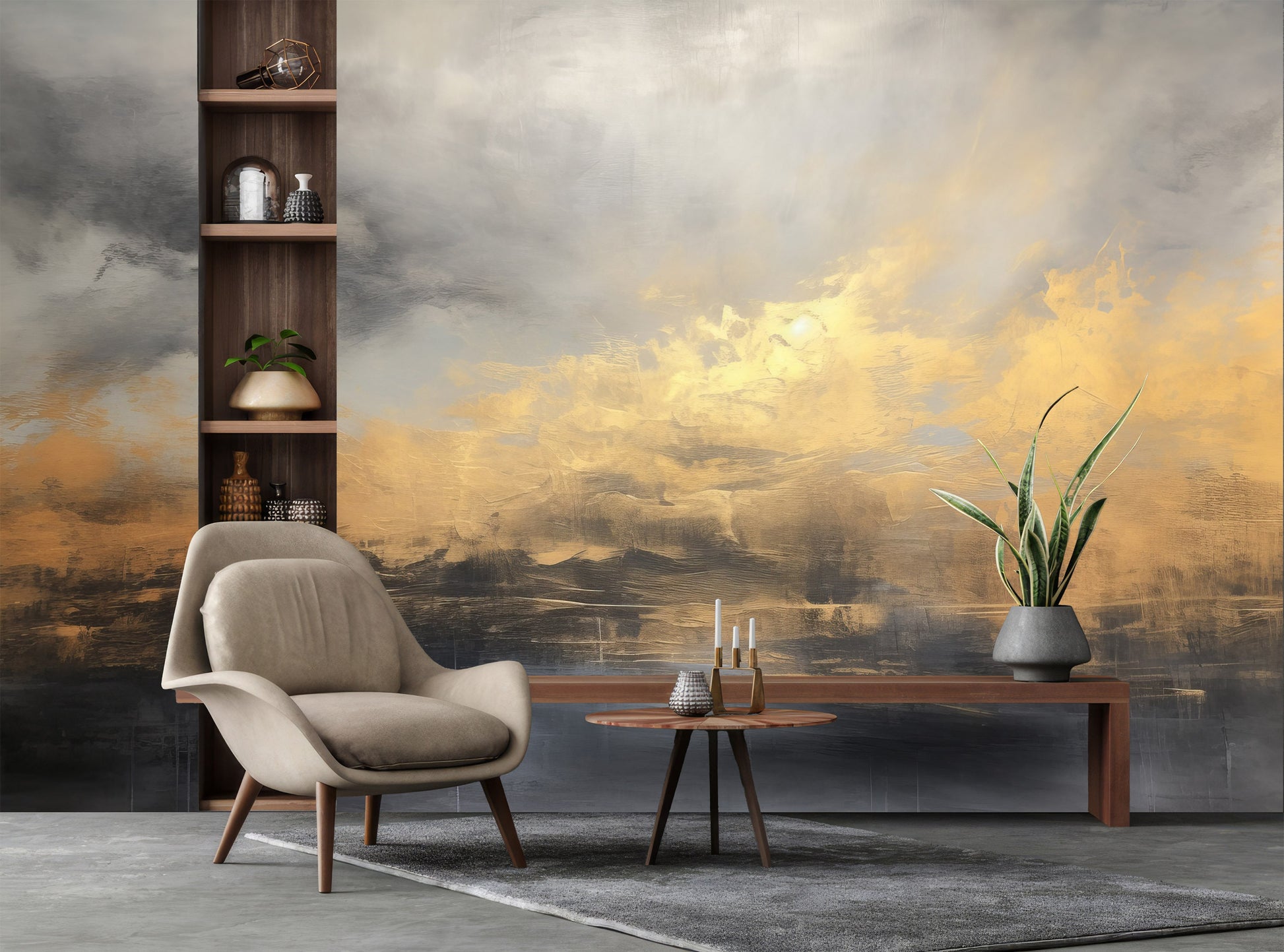 Gold Copper Texture Nonwoven Marble Wallpaper – peel and stick wallpaper mural, Golden Era Walls