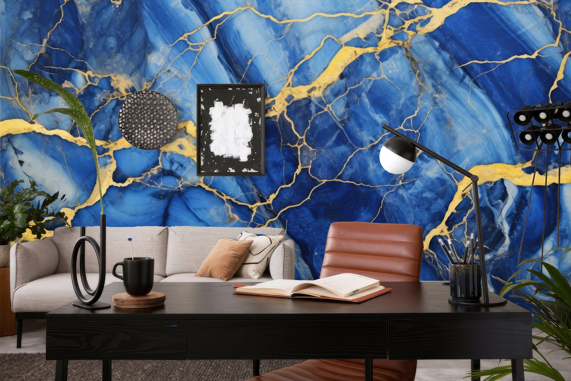 Marble Colorful Abstract Kitchen Marble Wallpaper – peel and stick wallpaper mural, Golden Era Walls