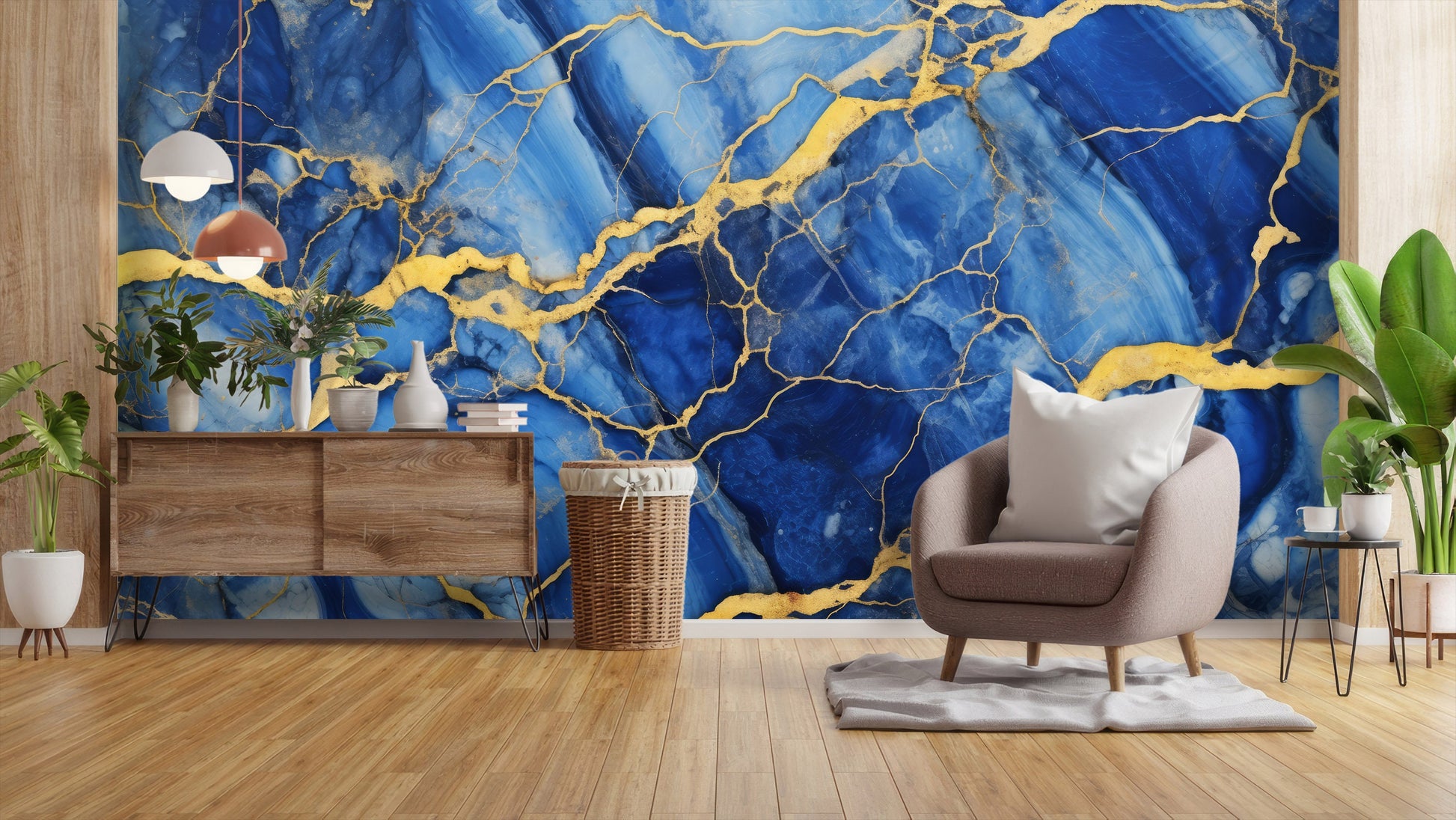 Marble Colorful Abstract Kitchen Marble Wallpaper – alternate view, Golden Era Walls