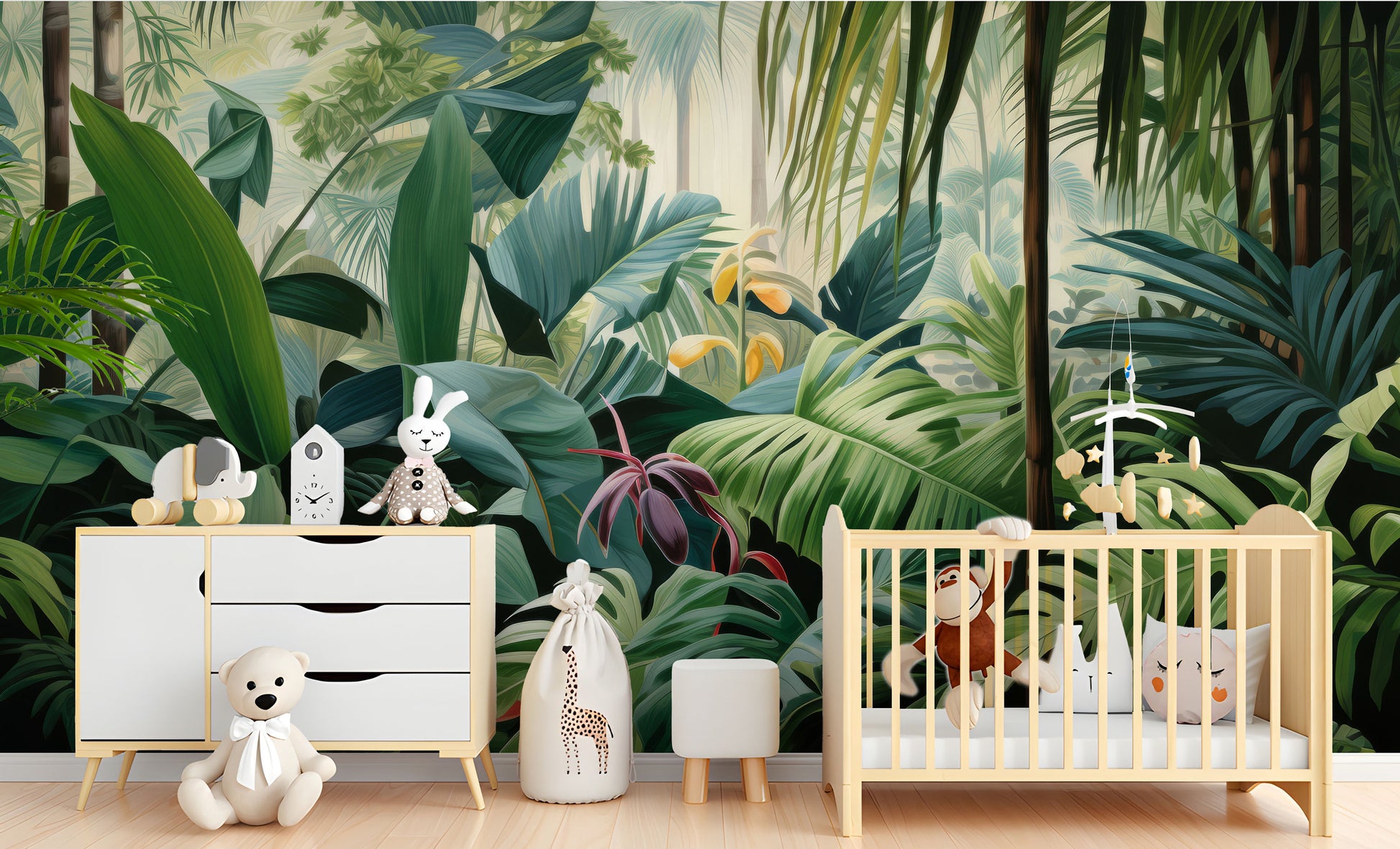 Tropical Forest Jungle Tropical Wallpaper – alternate view, Golden Era Walls