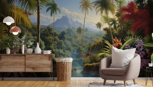 Jungle Tropical Forest Tropical Wallpaper – detail view, Golden Era Walls