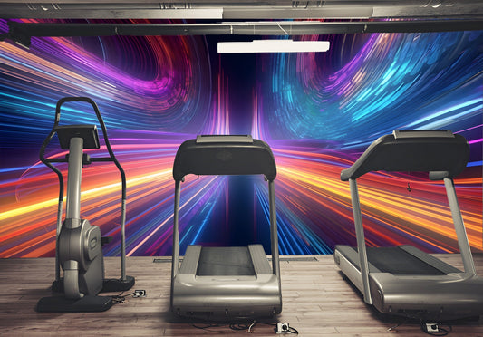 Vibrant Color Spectrum Colorful Marble Wallpaper – lifestyle view, Golden Era Walls