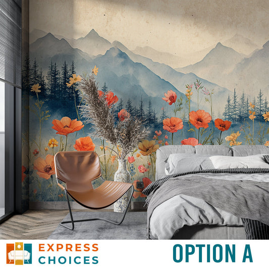 Forest Design Children Woodland Wallpaper – room setting, Golden Era Walls