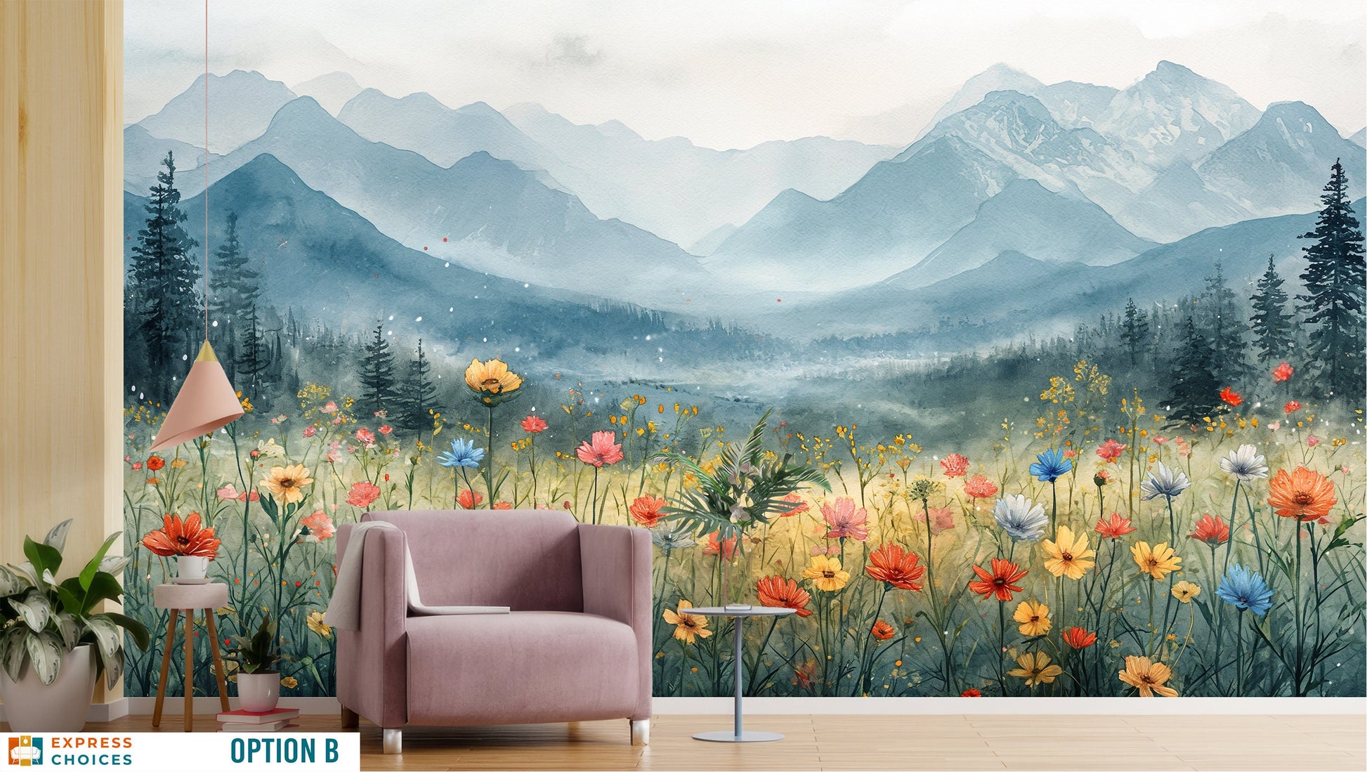 Forest Design Children Woodland Wallpaper – alternate view, Golden Era Walls