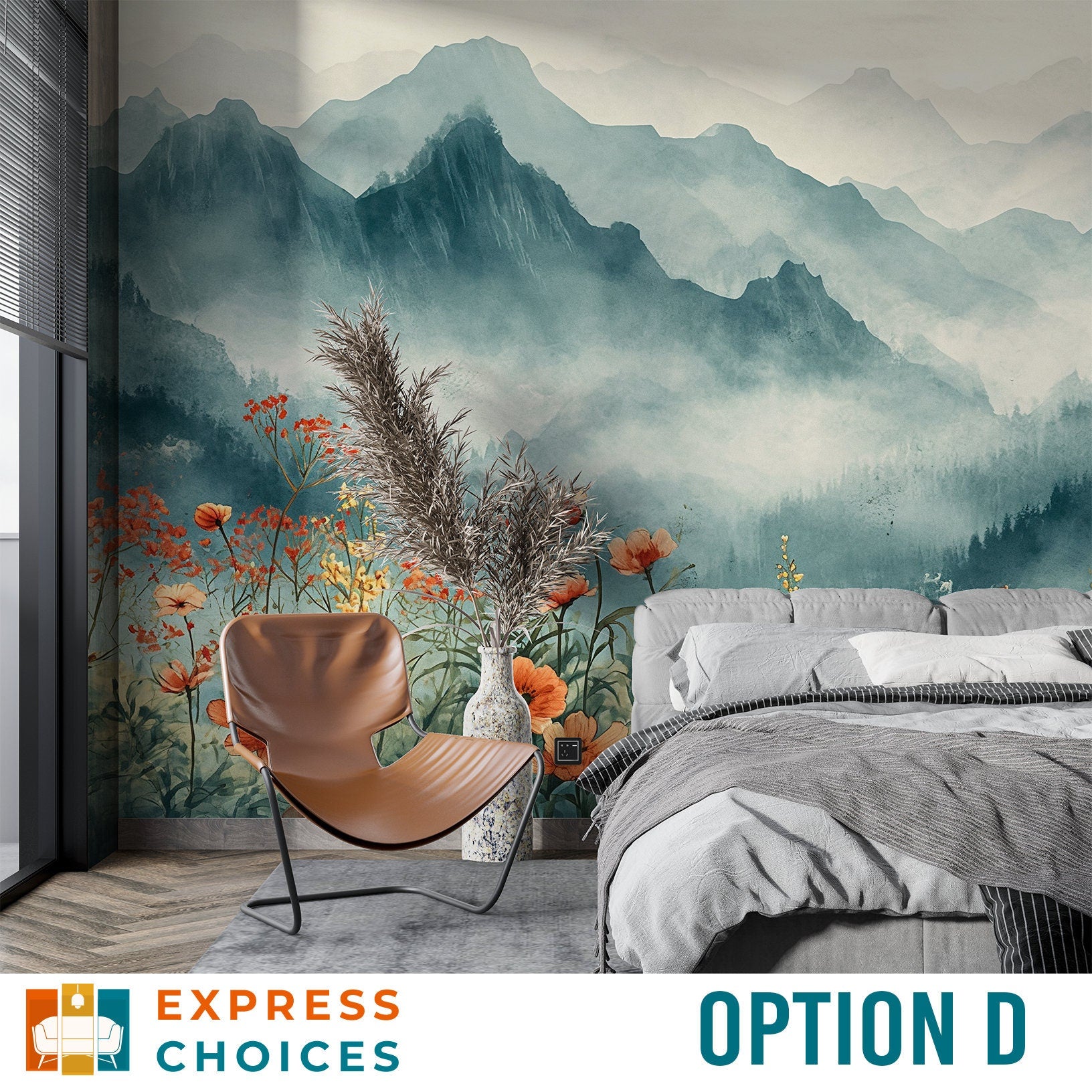 Forest Design Children Woodland Wallpaper – scale reference, Golden Era Walls