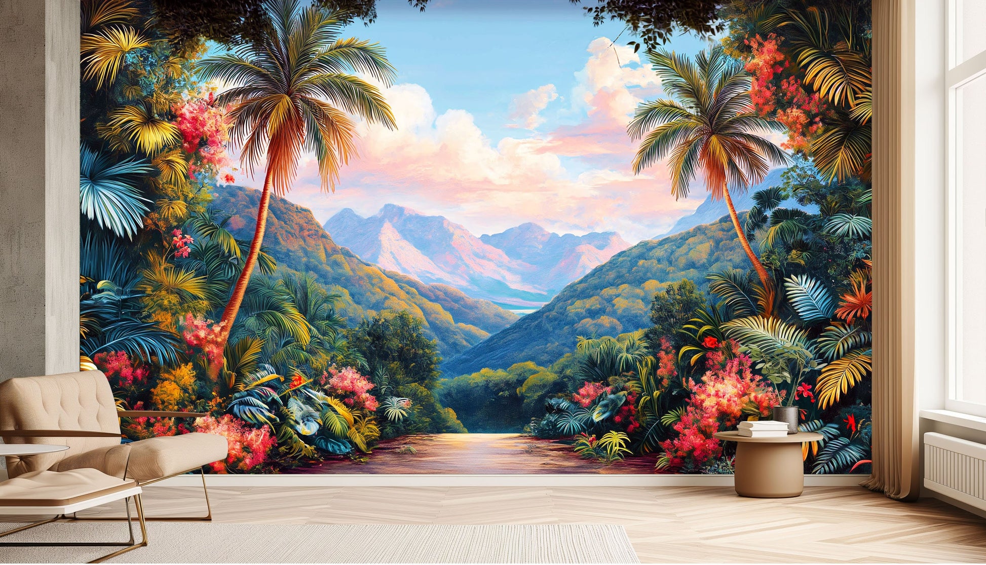 Rainforest Easy Quick Decor Tropical Wallpaper – detail view, Golden Era Walls