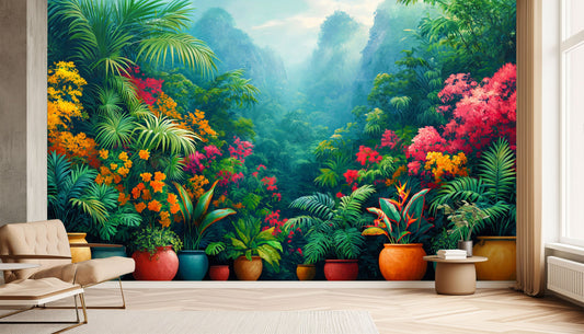 Tropical Decor Tropical Wallpaper – detail view, Golden Era Walls