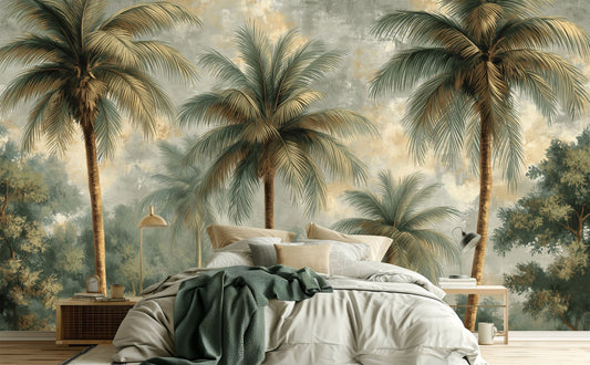 Beach Geometric Wallpaper – detail view, Golden Era Walls