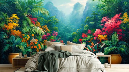 Tropical Decor Tropical Wallpaper – lifestyle view, Golden Era Walls