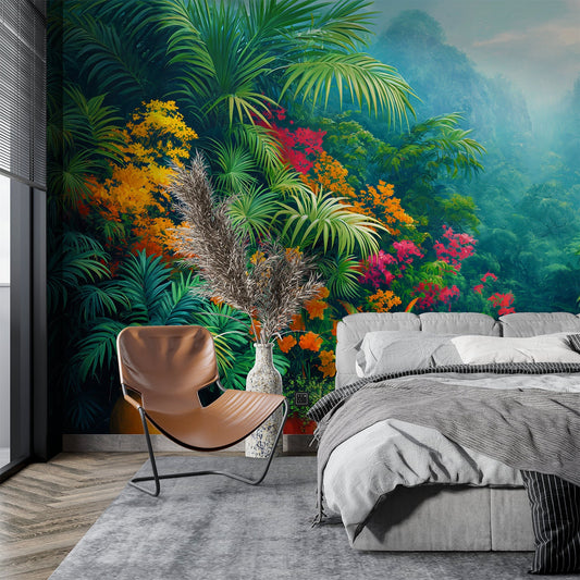 Tropical Decor Tropical Wallpaper – room setting, Golden Era Walls