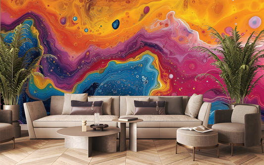 Modern Abstract Easy Home Geometric Wallpaper – detail view, Golden Era Walls