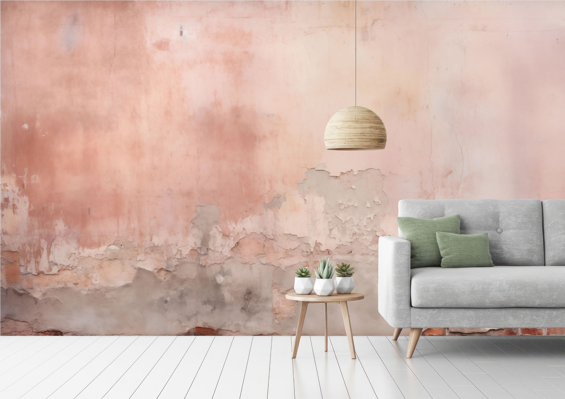 Vintage Pink Beige Distressed Marble Wallpaper – peel and stick wallpaper mural, Golden Era Walls