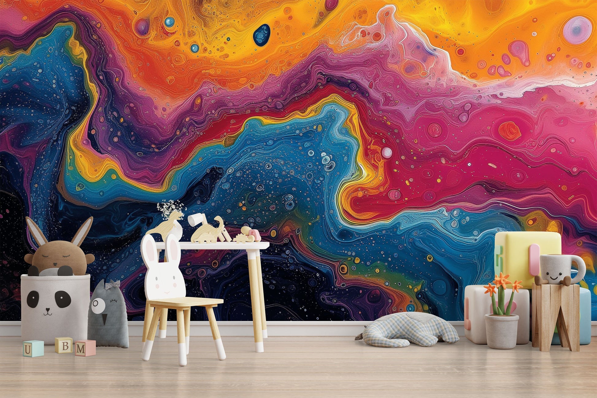 Modern Abstract Easy Home Geometric Wallpaper – peel and stick wallpaper mural, Golden Era Walls