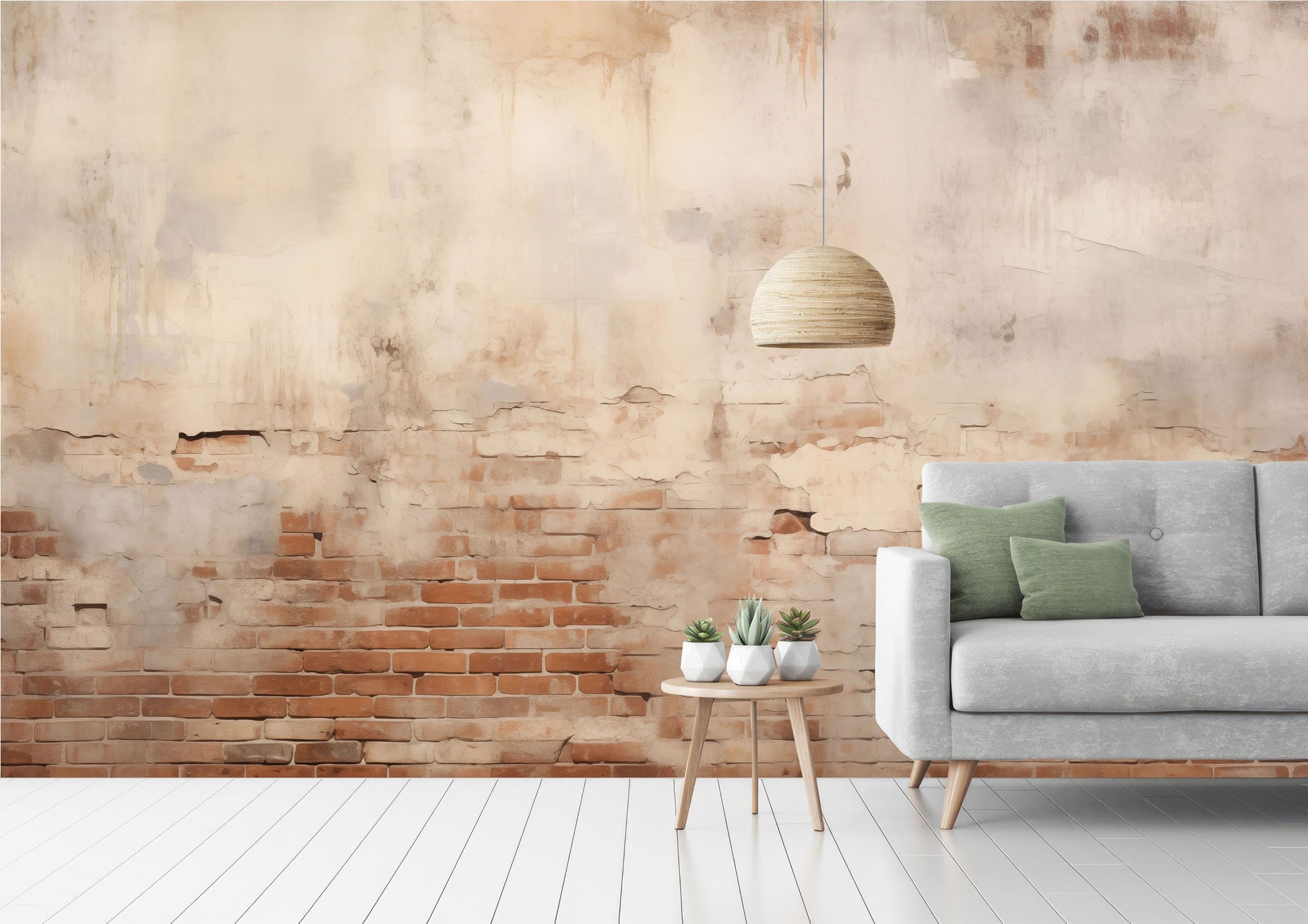 Rustic Aged Plaster Look Marble Wallpaper – peel and stick wallpaper mural, Golden Era Walls