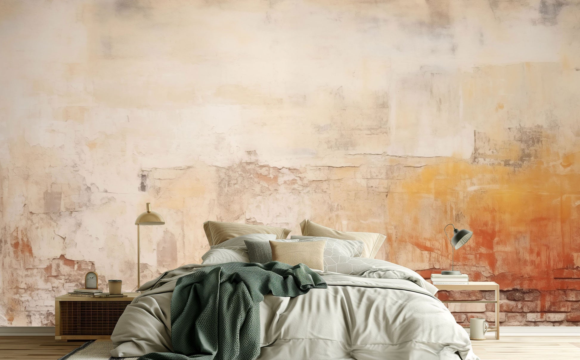 Antique Faded Pink Texture Marble Wallpaper – scale reference, Golden Era Walls