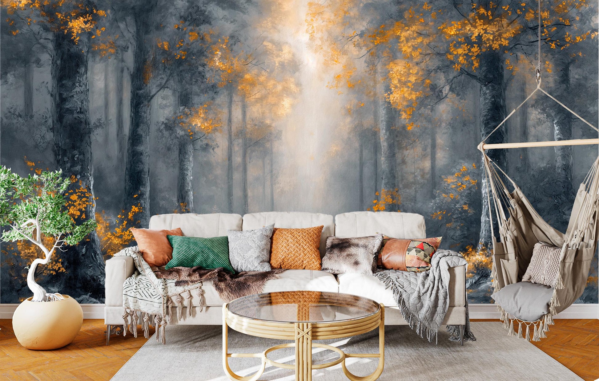 Vintage Coastal Village Boats Coastal Wallpaper – peel and stick wallpaper mural, Golden Era Walls
