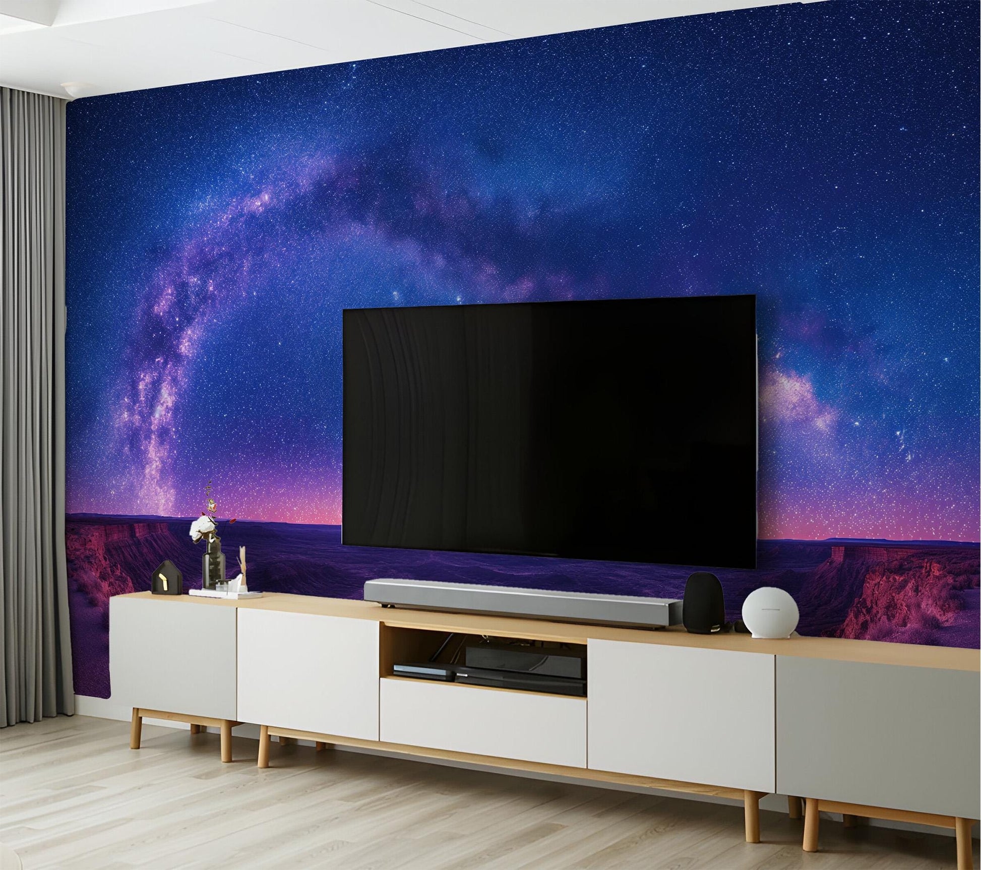 Vast Milky Way Panorama Wallpaper – detail view, Golden Era Walls