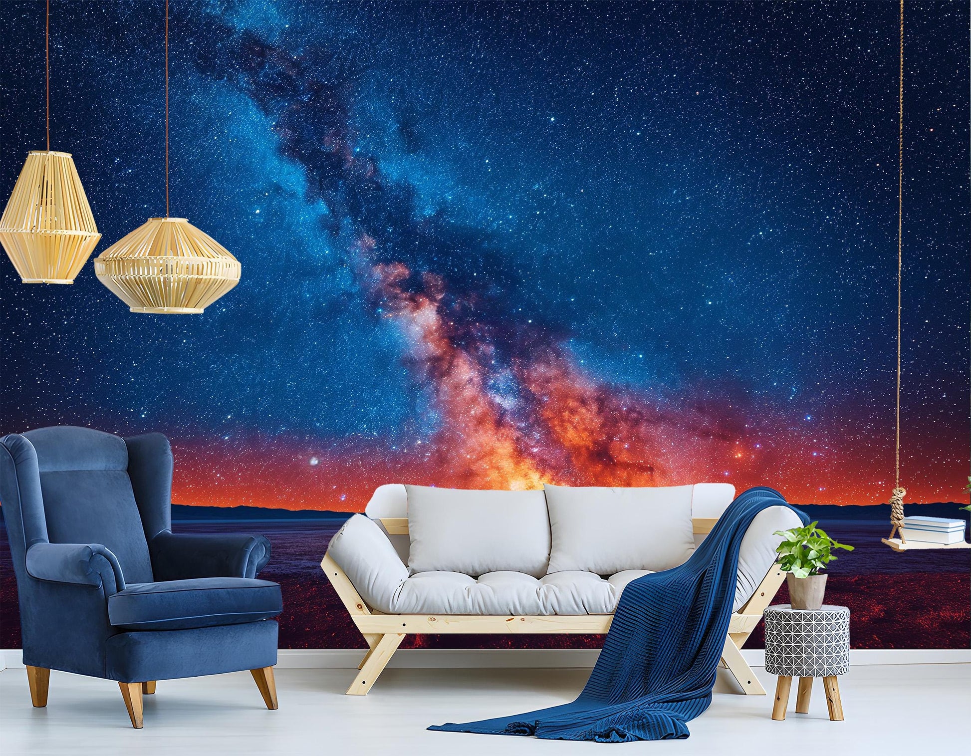 Stunning Featuring Vibrant Glow Wallpaper – room setting, Golden Era Walls