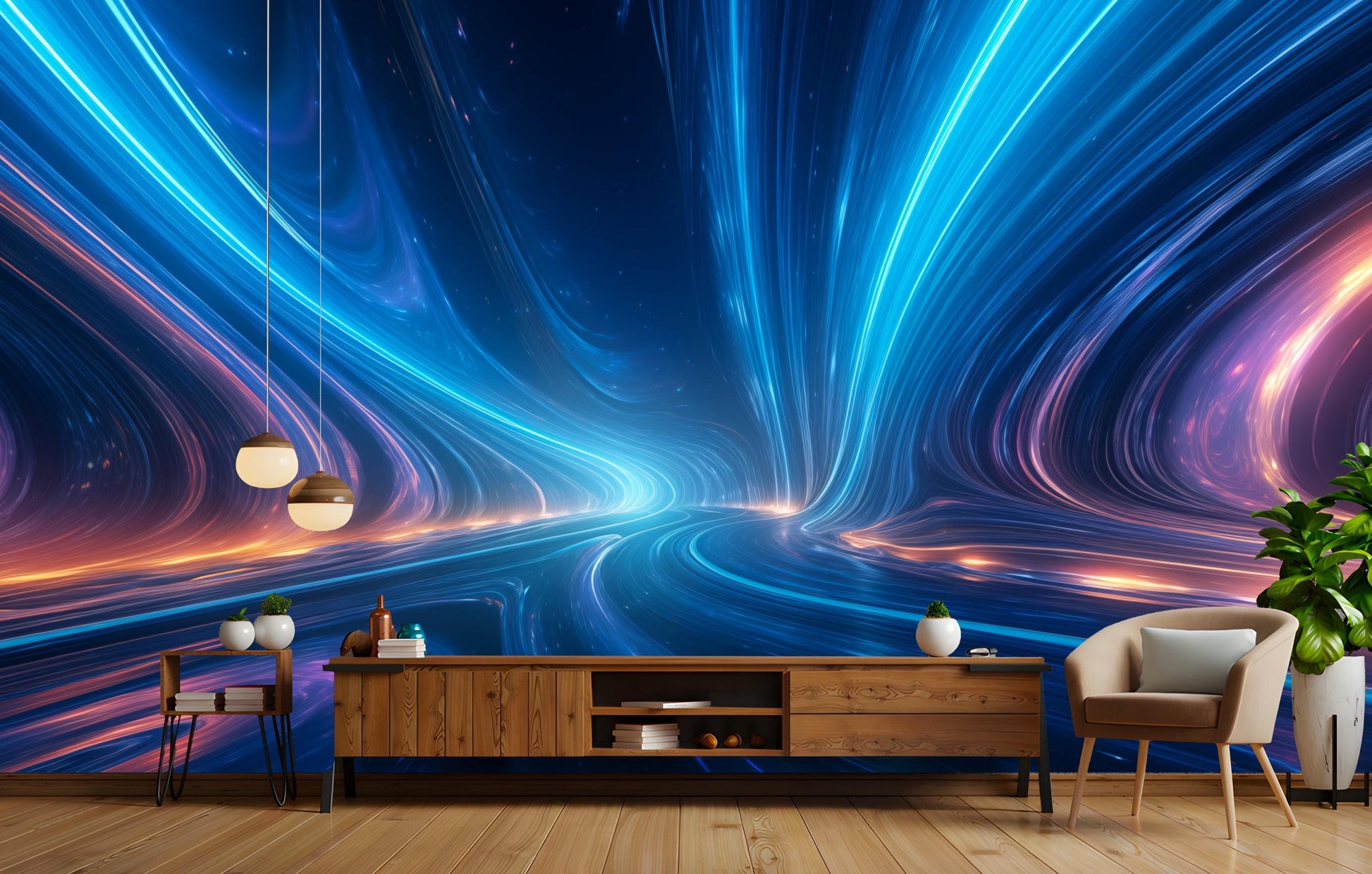 Stellar Journey Through Stars Wallpaper – peel and stick wallpaper mural, Golden Era Walls