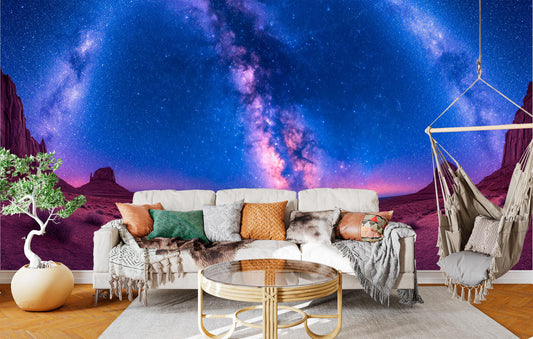 Realistic Panoramic Featuring Milky Wallpaper – detail view, Golden Era Walls