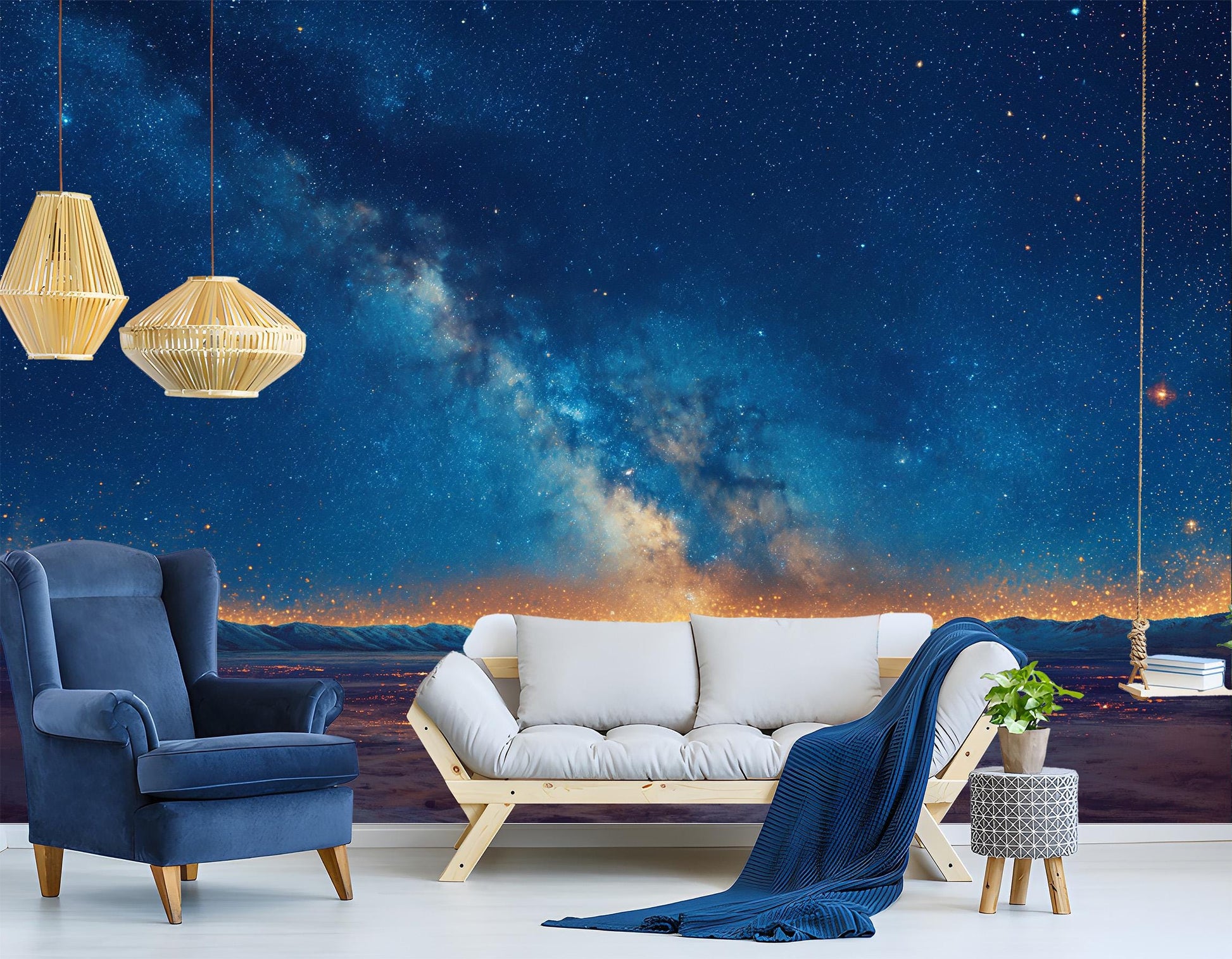 Panoramic Showcasing Majestic Milky Wallpaper – peel and stick wallpaper mural, Golden Era Walls