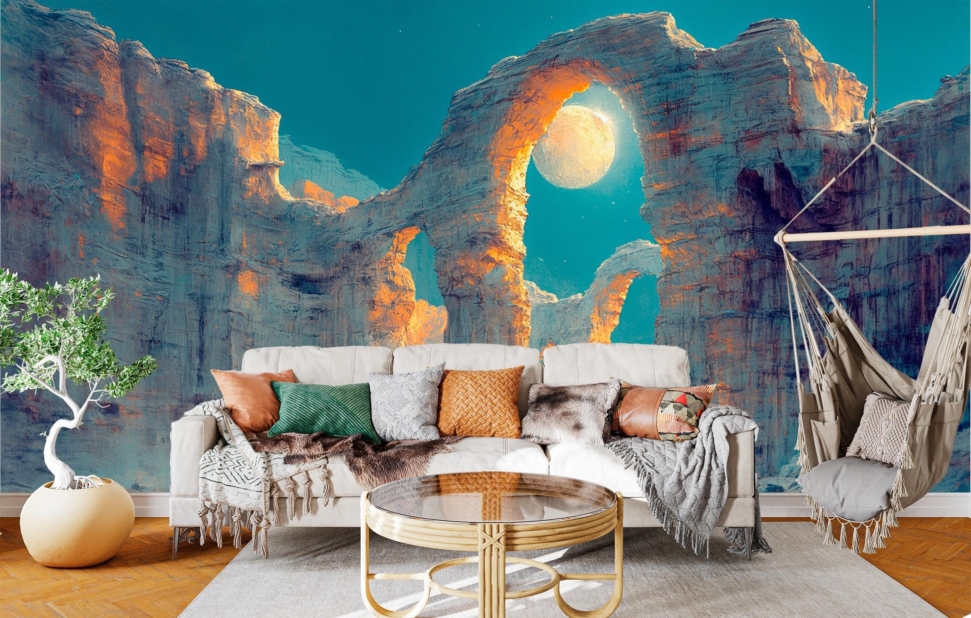 Desert Canyon Arches at Wallpaper – detail view, Golden Era Walls