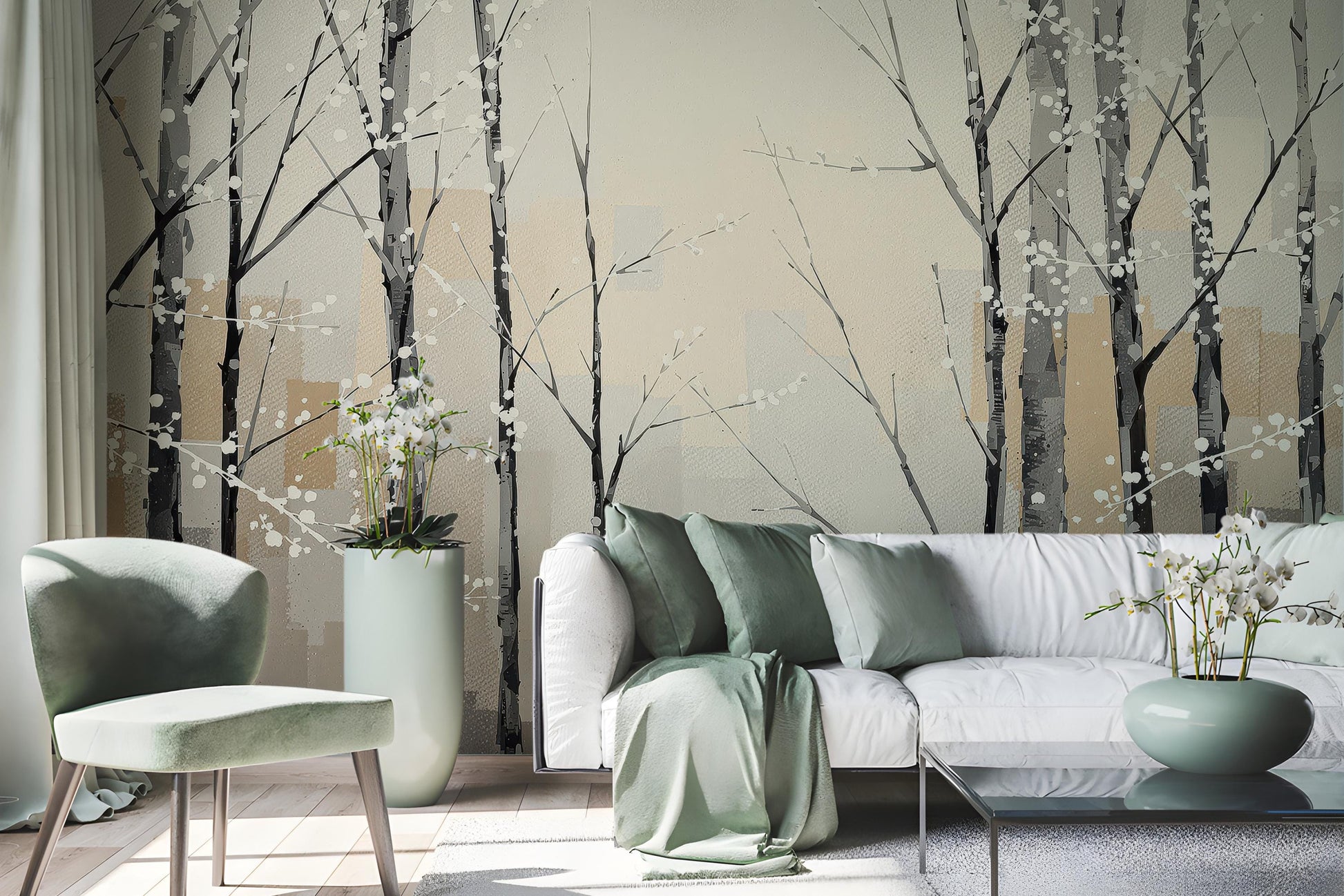 Golden Wheat Field Nature Floral Wallpaper – peel and stick wallpaper mural, Golden Era Walls