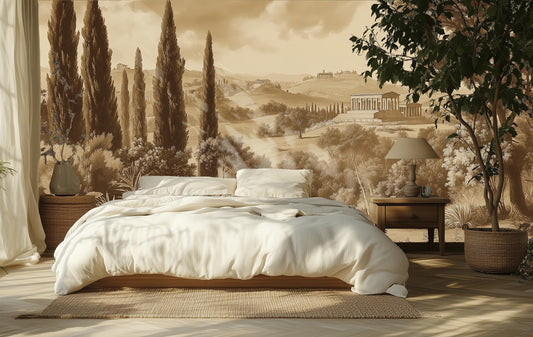 Classic European Timeless Countryside Wallpaper – peel and stick wallpaper mural, Golden Era Walls