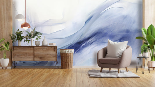 Watercolor Abstract Art Aesthetic Geometric Wallpaper – peel and stick wallpaper mural, Golden Era Walls
