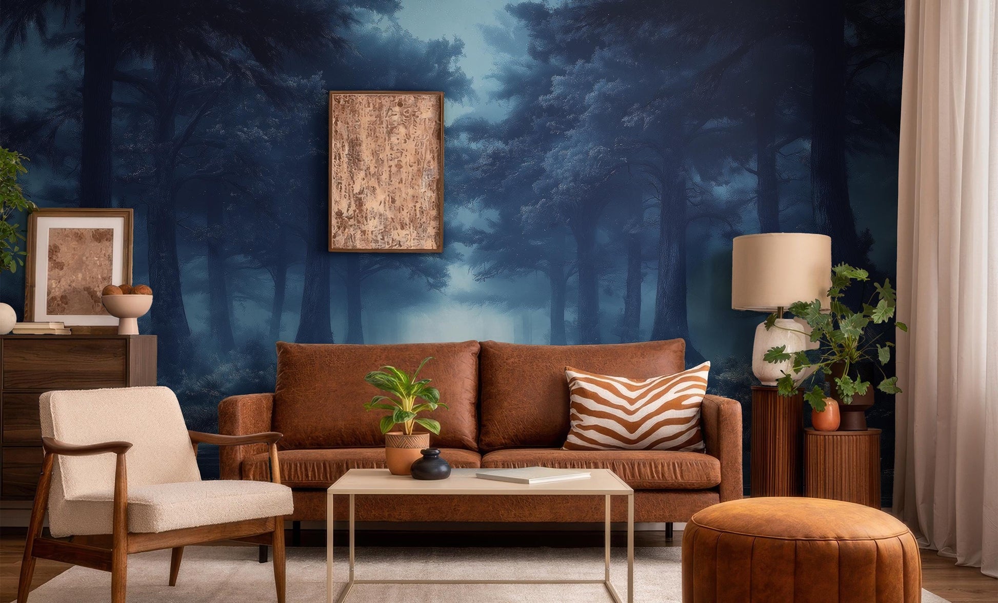 Mystical Enchanted Forest Art Wallpaper – peel and stick wallpaper mural, Golden Era Walls