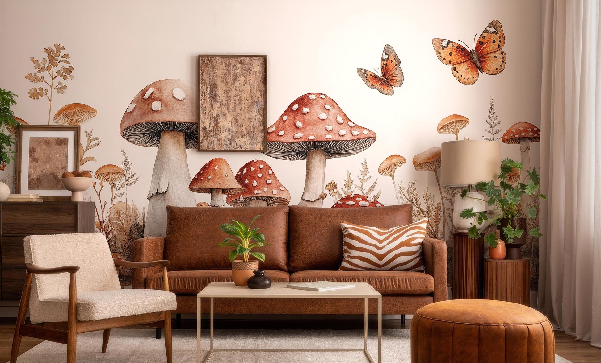 Whimsical Fairytale Magical Woodland Floral Wallpaper – scale reference, Golden Era Walls