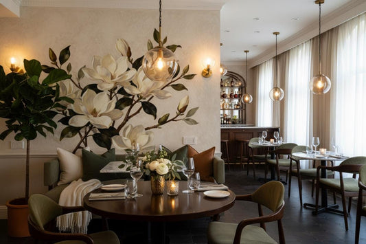 Vintage Magnolia Floral Luxury Floral Wallpaper – peel and stick wallpaper mural, Golden Era Walls