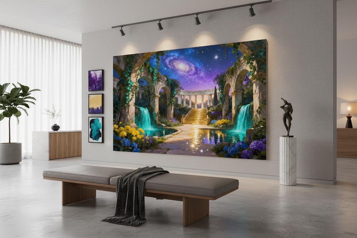 Dreamy Galaxy High End Wallpaper – alternate view, Golden Era Walls