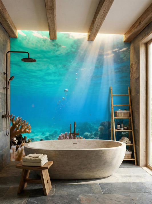 Underwater Coral Reef Tropical Tropical Wallpaper – detail view, Golden Era Walls