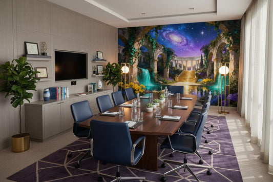 Dreamy Galaxy High End Wallpaper – detail view, Golden Era Walls