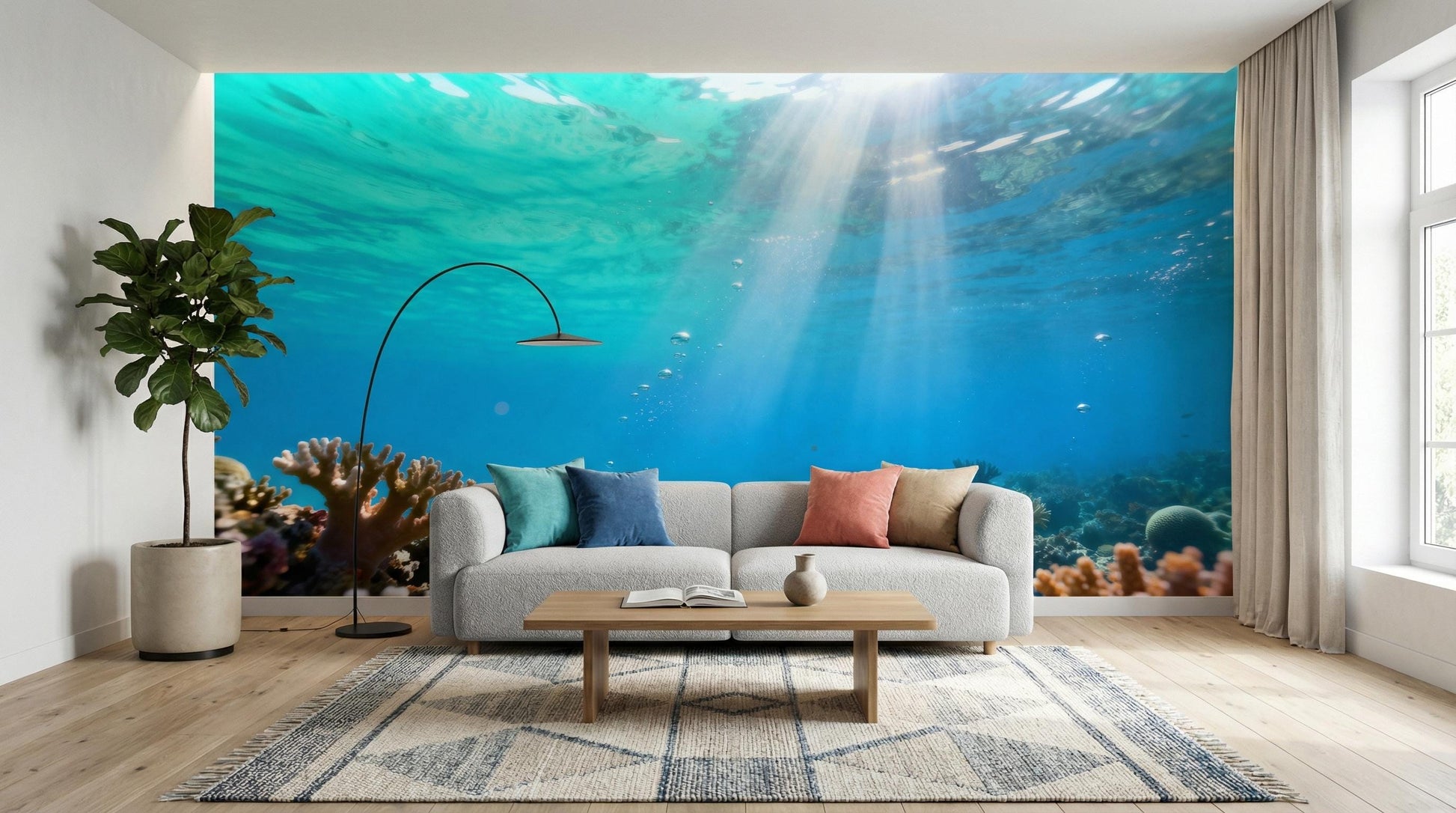Underwater Coral Reef Tropical Tropical Wallpaper – alternate view, Golden Era Walls