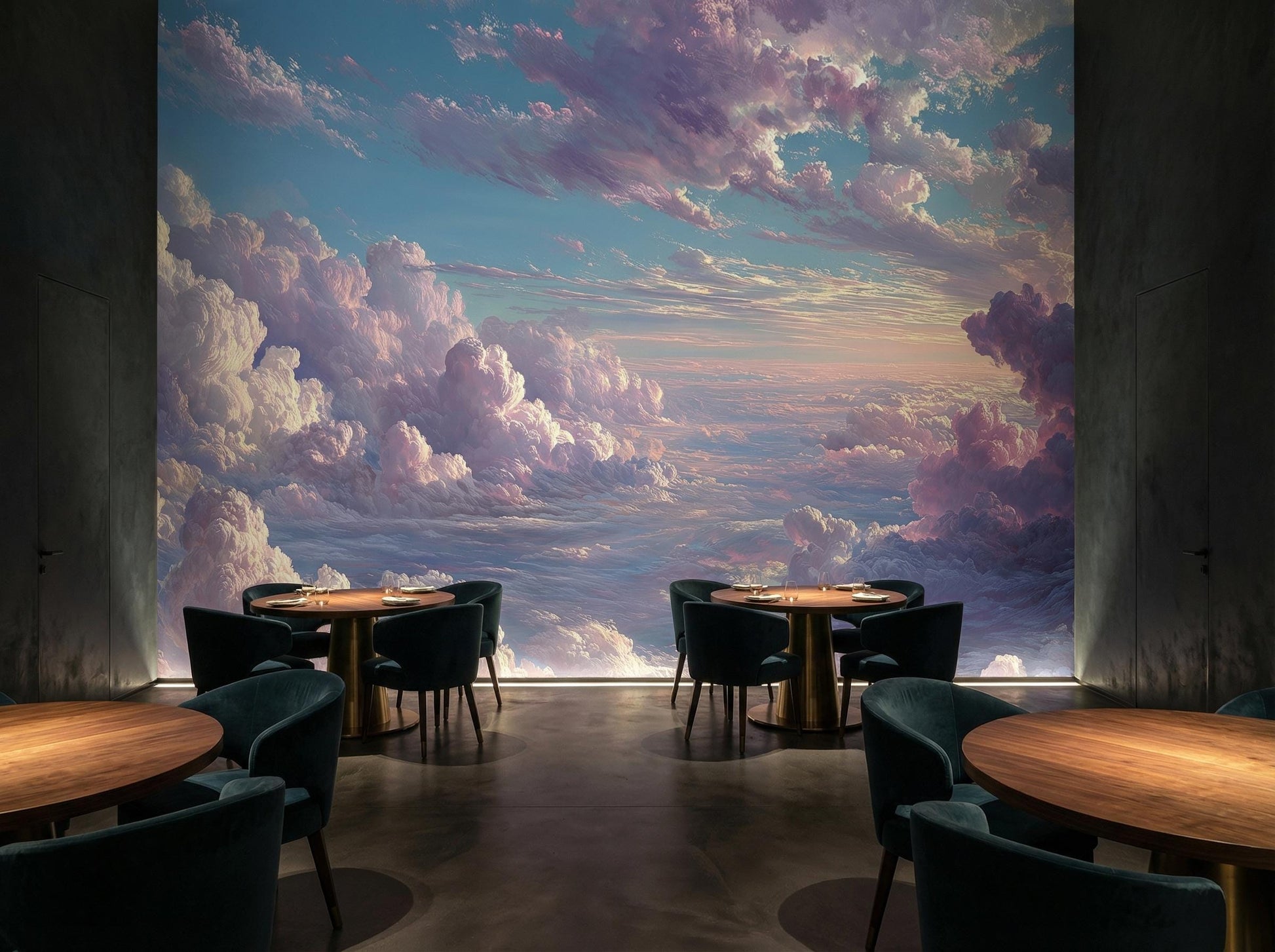Soft Pink Purple Cloud Wallpaper – detail view, Golden Era Walls